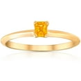 thumbnail image 2 of Pompeii3 Certified 1/4Ct Cushion Cut Diamond 14k Yellow Gold Engagement Ring Lab Grown, 2 of 5