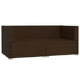 thumbnail image 2 of vidaXL 2-Seater Sofa with Cushions Brown Poly Rattan, 2 of 5