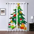 thumbnail image 2 of Christmas 3D Digital Printing Snowman Curtain Christmas Decorations Living Room Bedroom Curtain, 2 of 6