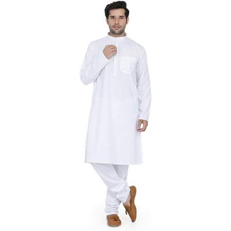 

Royal Kurta Mens Cotton Kurta Pyjama Set White 38