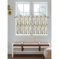 thumbnail image 2 of Green Pink Weeping Eucalyptus 2 Panel Kitchen Curtains for Small Windows, Spring Summer Farmhouse Leaves Bathroom Tier Curtain, Short Window Treatment for Bedroom/Living Room 55"x24", 2 of 6