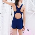 thumbnail image 5 of Mceream Girls Swimsuit One Piece Boyleg Bathing Suit Full Coverage Rash Guard Bathing Suit Teen Practice Swimwear with UPF 50+ Size 4-14, 5 of 7