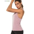 thumbnail image 4 of BadPiggies Women's Quick Dry Sports Vest Workout Tank Top T-shirt Clothes Tank Shirt for Yoga Gym Fitness Running (XL, Pink), 4 of 5