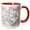 Red/White, variant on 3drose, Image of Luxury Shiny Trendy Rose Gold Glitter Marble Agate Quartz, 15oz Mug