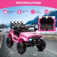thumbnail image 2 of Huisuilinss 12V Ride On Truck with Remote Control,Electric UTV Car,Ride On Toys Car with 5MPH Max Speed,Accelerator Pedal,Treaded Tires,Steering Wheel,Music and Story for Kids Ages 2-8, 2 of 8