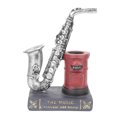 thumbnail image 1 of Lot de 1 Sculpture de Saxophone Porte-Stylo Résine Style Rétro Décoration de Bureau pour Amateurs de Musique, 1 of 8
