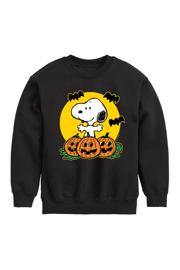 - Snoopy Pumpkin Patch Graphic Long Sleeve Fleece Sweatshirt