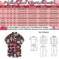thumbnail image 3 of YAYUBA Men's Shirts Heart Print Valentine's Day Cooking Uniform Free Comfy Date Night Outfit Boat Neck Vacation Sets, 3 of 4