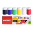 thumbnail image 1 of Set Pintura Acrílica Kores Acrilika 6 Colores Brillantes 20 ml para Manualidades y Arte, 1 of 7