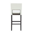 thumbnail image 5 of Linon Jevon 30" Mid Back Indoor Upholstered Bar Stool, Espresso/ White Faux Leather, 5 of 9