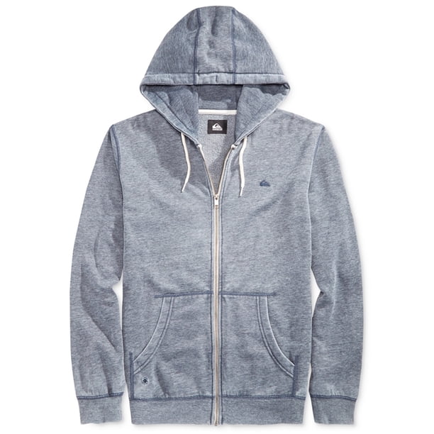 Quiksilver Sudadera con capucha y cremallera completa para hombre, azul, grande Quiksilver Sudadera