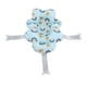 thumbnail image 4 of Asiento de baño para bebé, universal, flotante, plegable, suave y cómodo, alfombrilla de apoyo para bañera de bebé para baby shower, color azul arcoíris., 4 of 14