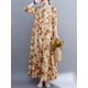 thumbnail image 5 of Vestido vintage de mujer de manga larga estampado de gran tamaño boho casual vestido de vacacio MABOTO Vestido, 5 of 7