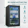 thumbnail image 2 of EUHOMY 3.2 Cu.ft Beverage Refrigerator: Your Ultimate 125 Can Cooler for Effortless Entertainment, Black, 2 of 9