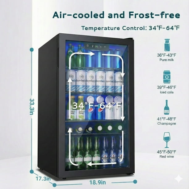 EUHOMY 125 Can Cooler | Refrigerated display for ecommerce