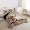 thumbnail image 3 of Homewish Cowboy Cowgirl Boots Hats Bedding Comforter Set 2pcs for Boys Girls,Vintage Cottage Cabin Flowers Twin Comforter Sets Microfiber,Western Theme Breathable Bedding Set, 3 of 8