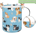 thumbnail image 4 of Qzaxky Doodle Dogs Laundry Basket Organizer Foldable Tall Large Laundry Basket Collapsible Folding Laundry Basket Dirty Clothes Fabric, 4 of 7