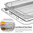 thumbnail image 4 of Air Fryer Basket for Oven, OPENICE 15.6" x 11.6" Large Air Fryer Basket with 30 PCS Parchment Paper, Stainless Steel Crisper Tray and Pan Set for Baking Grilling, 4 of 8