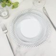 thumbnail image 6 of Balsa Circle 10 Round 7" White Silver Disposable Salad Plastic Plates Swirl Design Trim Party Events Decorations Supplies, 6 of 8