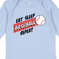 thumbnail image 4 of Inktastic Eat, Sleep, Baseball, Repeat Boys or Girls Long Sleeve Baby Bodysuit, 4 of 5