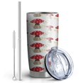 thumbnail image 2 of Tumbler with Lid & Straw Boho Mushroom Vacuum Insulated Stainless Steel Travel Coffee Mug Leak-Resistant Hot & Cold Cup for Travel Work School Gifts for Women Men Travelers, 2 of 7