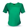 thumbnail image 2 of Blusa de licra fresca y elegante cuello cuadrado Verde botella Chica, 2 of 2