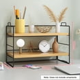 thumbnail image 5 of Free Standing Desk Shelf,stackable Desk Bookcase Storage Spice Rack Organizer Diy Table Bookcase(2 Tiers), 5 of 5