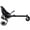 Black + Steel, variant on Hoverboard Go Kart Attachment for 6.5 8 10 Hoverboards, Dual Pole & Dual Shock Absorber, Sturdy Adjustable Frame, Black