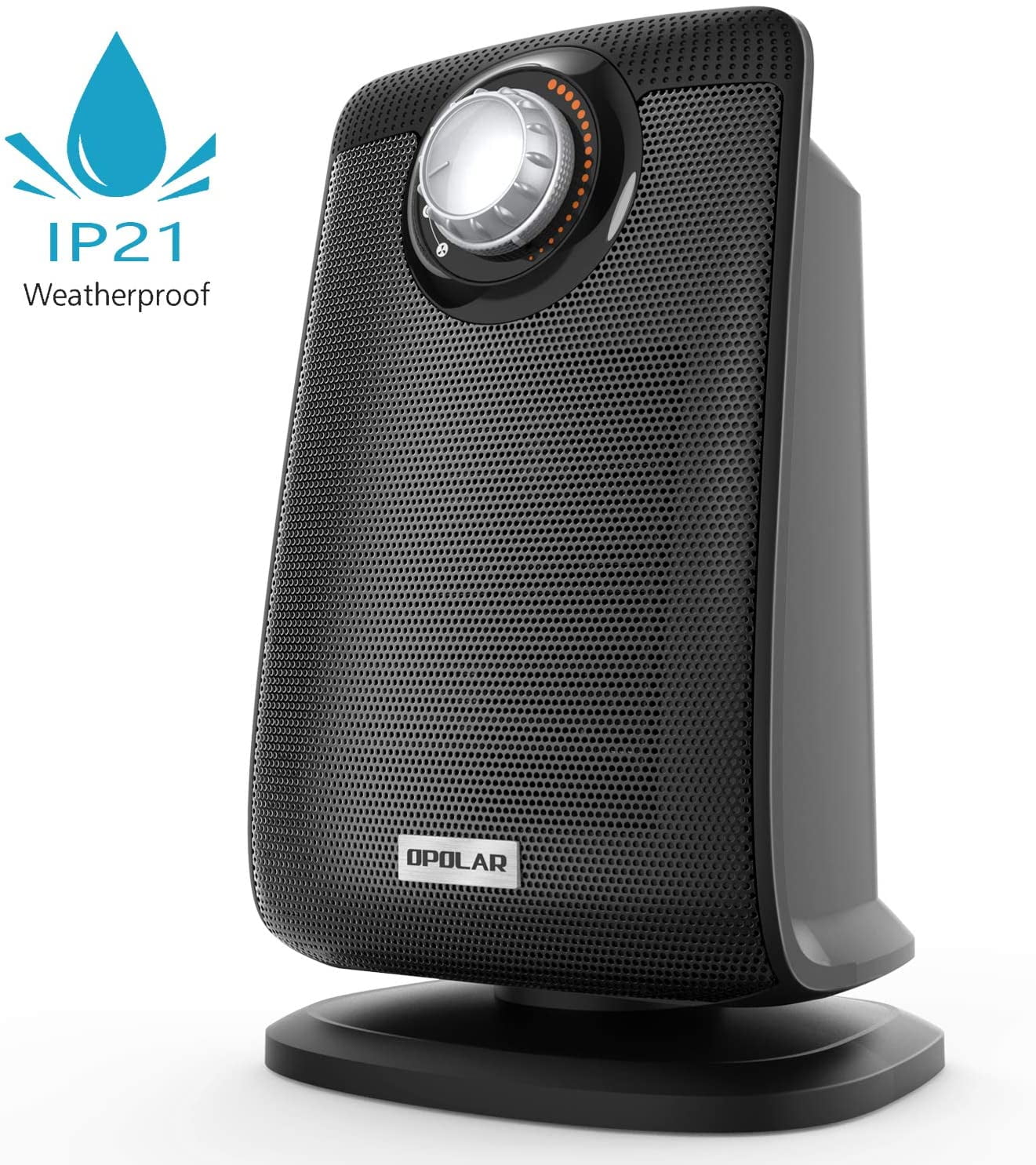 Oscillating Bathroom Space Heater with IP21 Waterproof, 1500W Portable