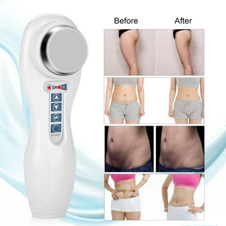 Yosoo Handheld Face Beauty Machine LED Ultrasonic Body Slimming Anti Cellulite Wrinkles Smoothing , Ultrasonic Face Massager, Body Beauty