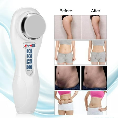 Beauty Slimming Equipment Yosoo Handheld Face Beauty Machine LED Ultrasonic Body Slimming Anti Cellulite Wrinkles Smoothing , Ultrasonic Face Massager, Body Beauty Machine ()