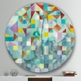 thumbnail image 2 of Designart 'Modern Patchwork' Geometric Metal Circle Wall Art - Disc of 36, 2 of 5