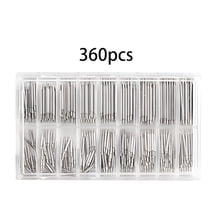 FACEGA 360Pcs Durable Stainless Steel Watch Band Link Pins with Double Flange for Metal Straps in 18 Sizes