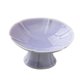 thumbnail image 1 of Soporte de postre de cerámica, plato de fruta con base, elegante cuenco de pedestal, pétalo decorativo Púrpura, 1 of 9