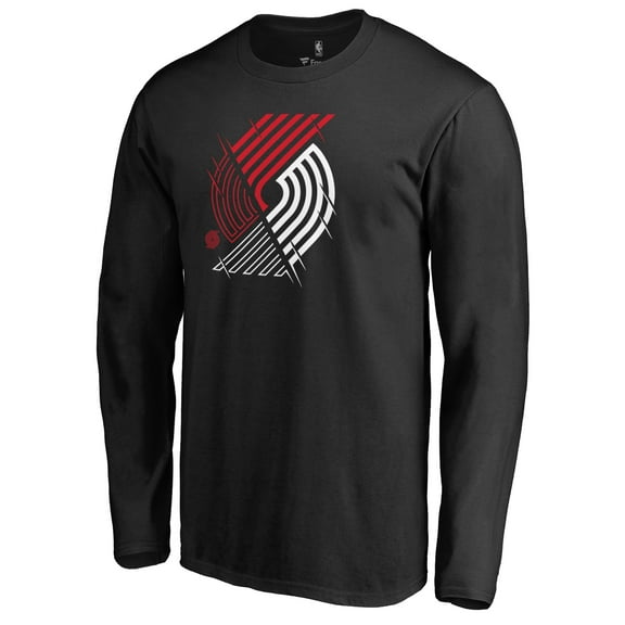 Men's Black Portland Trail Blazers X-Ray Long Sleeve T-Shirt