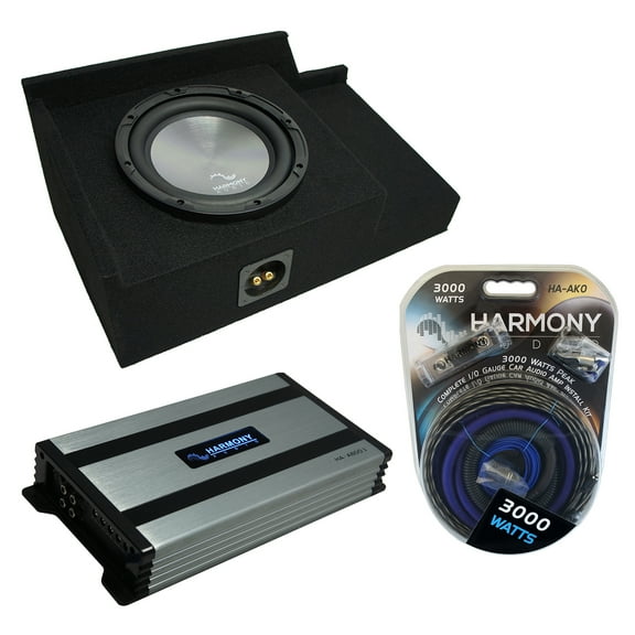 99-06 Chevy Silverado Ext Cab Truck Harmony A102 Single 10 Sub Box & HA-A800.1