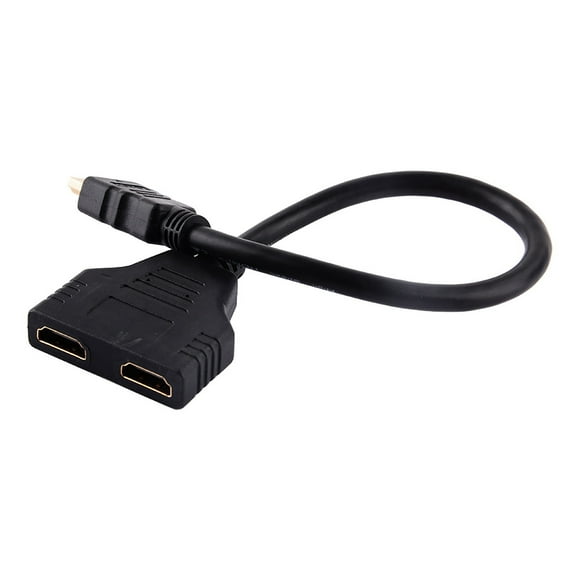 Double Adapter, 1080p HDMale To Dual Female Splitter Adapter Cable For Hdtv, Lcd Monitor, Projectors