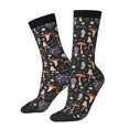 thumbnail image 2 of Uemuo Mushrooms Pattern Women's Crew Socks, Soft Durable Breathable Moisture-Wicking with Odor Control Cotton socks, 2 of 9