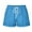 Blue, variant on Kovlvoll Womens Shorts Casual Elastic Waisted Drawstring Summer Loose Solid Color Wide Leg Shorts with Pockets