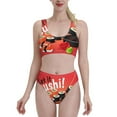 thumbnail image 2 of Picia Sushi Women's High Waisted Bikini Scoop Neck Swimsuit Two Pieces Bathing Suit-, 2 of 8