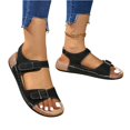 thumbnail image 5 of LTTVQM Orthopedic Sandals for Women Arch Support Platform Open-Toe Casual Walking Sandals Non-Slip Comfortable Plantar Fasciitis Dress Sport Sandals for Summer Beach Athletic Black 43(US-10), 5 of 5