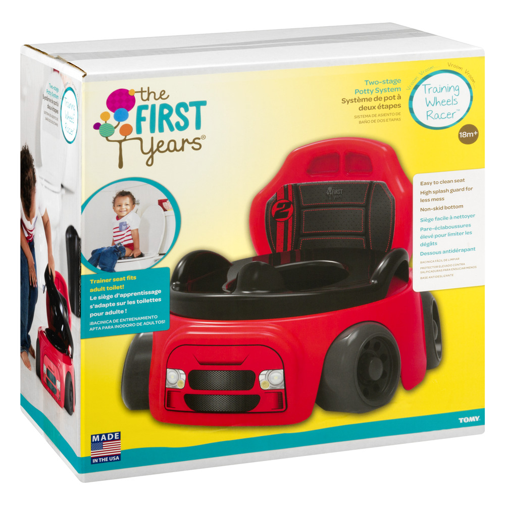 Red Race Car Training Potty Chair Toddler Kids Boys 2Stage Trainer