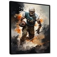 thumbnail image 2 of Designart "Football Rapid landscape" Sports Floater Framed Wall Art Print, 2 of 7