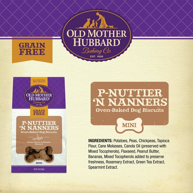 Old Mother Hubbard P-Nuttier 'N Nanners Mini Biscuits Dog Treats Old Mother Hubbard P-Nuttier 'N Nanners Mini Biscuits Dog Treats