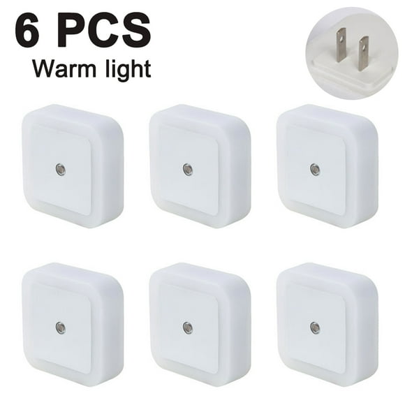 6 Pack LED Night Light, Plug-in Super Smart Dusk to Dawn Sensor, Night Lights Suitable for Bedroom, Bathroom, Toilet,Stairs,Kitchen,Hallway,Kids,Adults,Compact Nightlight