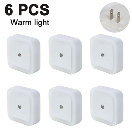 

6 Pack LED Night Light Plug-in Super Smart Dusk to Dawn Sensor Night Lights Suitable for Bedroom Bathroom Toilet Stairs Kitchen Hallway Kids Adults Compact Nightlight
