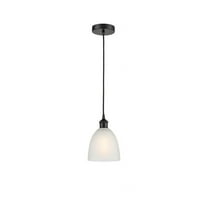 616-1P-BK-G381-Innovations Lighting-Castile - 1 Light Cord Hung Mini Pendant In Industrial Style-9.75 Inches Tall and 6 Inches Wide-Matte Black