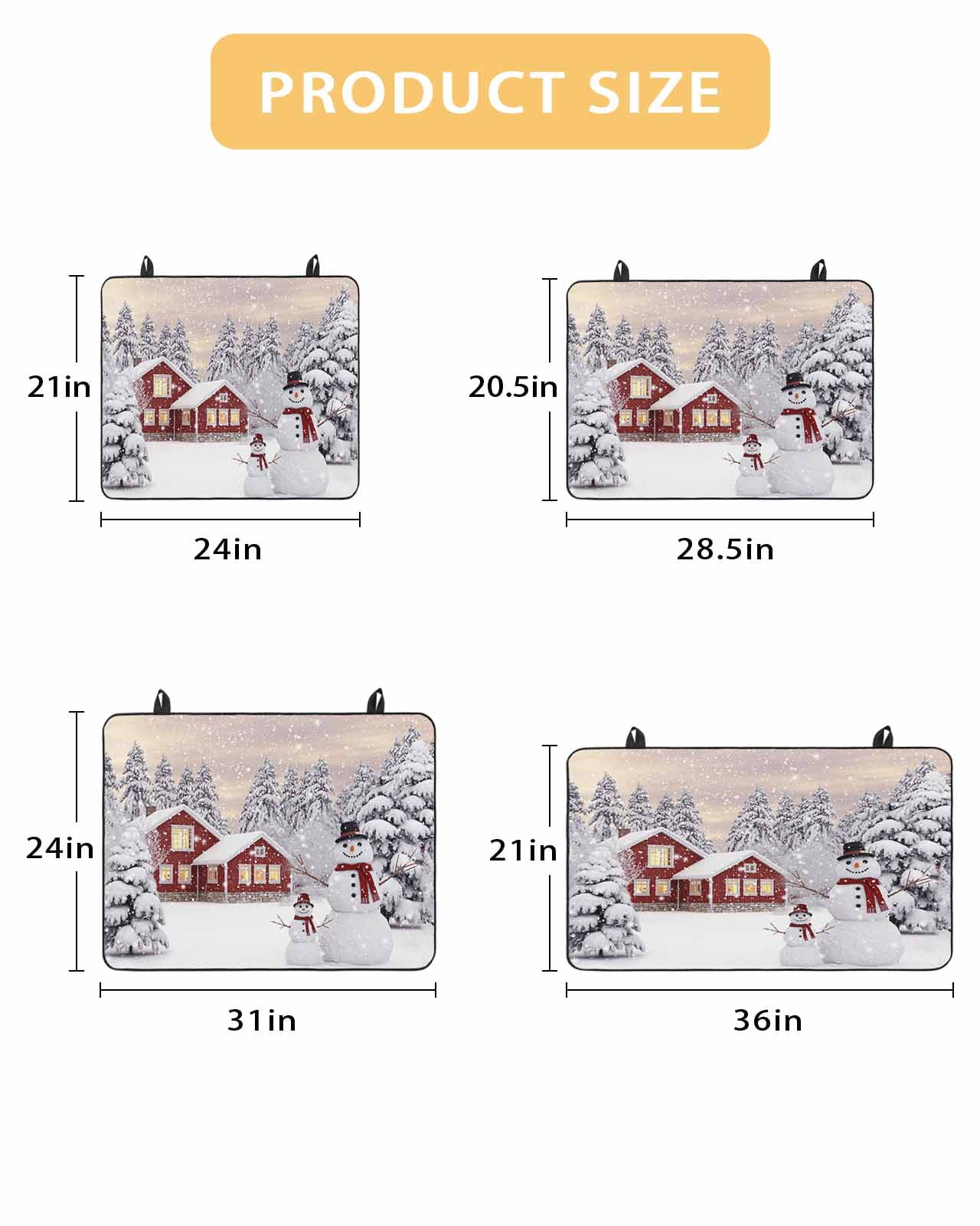 Large Induction Cooktop Protector Mat Christmas Stove Top Covers for Electric Stove, Snowflake Snowman Xmas Tree Farmhouse Decorative Stove Burner Cover Mats, Glass Top Stove Cover