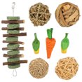 thumbnail image 1 of Miangastore 8 Pcs Jouets d'Enrichissement pour Petits Animaux Hamsters Rats Cochon d'Inde Jouets à Mâcher, 1 of 9