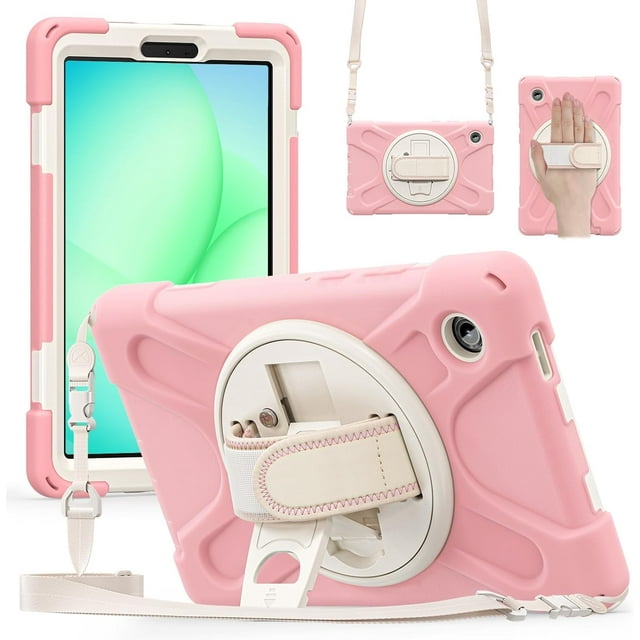Funda para Samsung Galaxy Tab A11 de 8,7 pulgadas (2025) y Galaxy Tab A9 de 8,7 pulgadas (2023),funda protectora infantil a prueba de golpes con portalápices, correa de mano giratoria de 360 grados